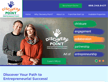 Tablet Screenshot of discoverypointfranchise.com